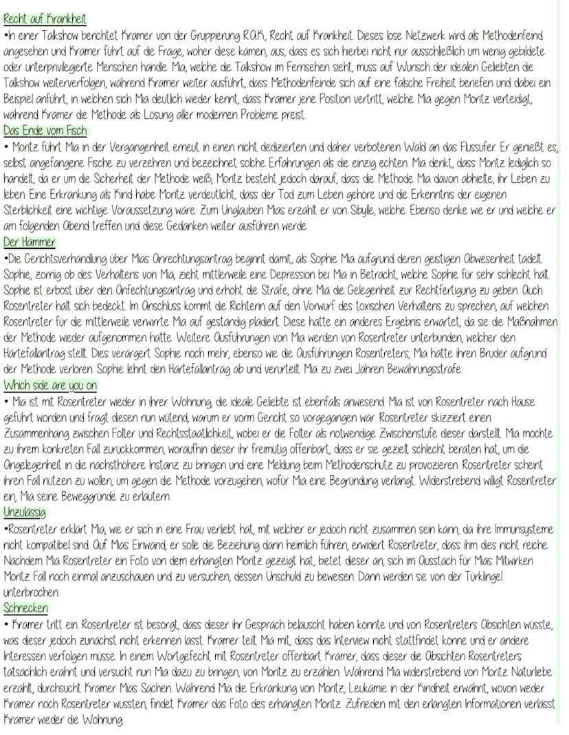 Juli Zeh - Corpus Delicti Ein Prozess
Zusammenfassung:
Das Vorwort
• aus Schrift von Heinrich Kramer -> Gesundheit als höchstes Ziel des Men