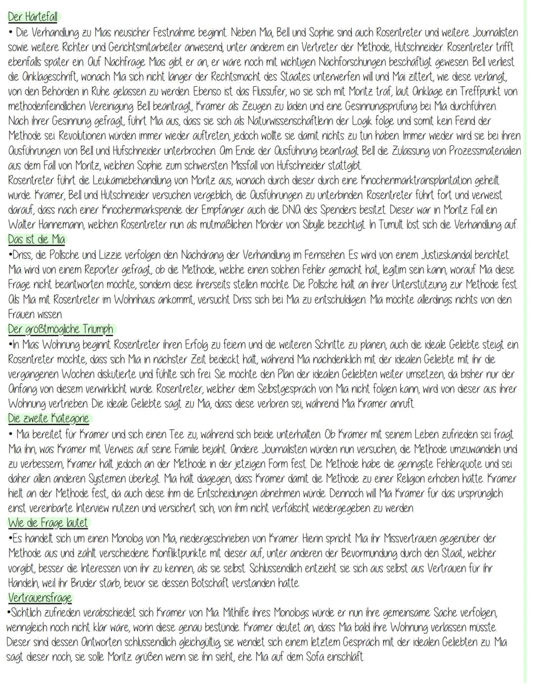 Juli Zeh - Corpus Delicti Ein Prozess
Zusammenfassung:
Das Vorwort
• aus Schrift von Heinrich Kramer -> Gesundheit als höchstes Ziel des Men