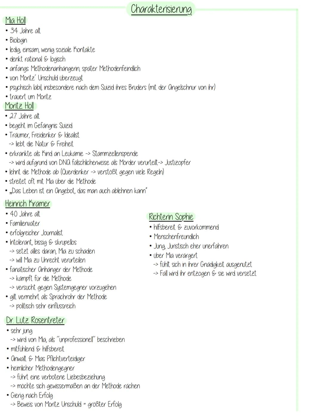 Juli Zeh - Corpus Delicti Ein Prozess
Zusammenfassung:
Das Vorwort
• aus Schrift von Heinrich Kramer -> Gesundheit als höchstes Ziel des Men