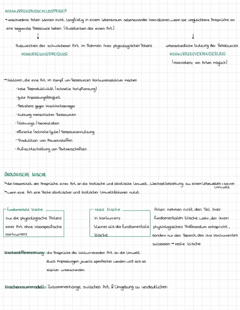 Toleranz gegenüber Umweltfaktoren
AUFBAU EINES ÖKOSYSTEMS
Biotop (einer Art): räumlich abgrenzbare Lebensbereiche einer Art, der durch abiot