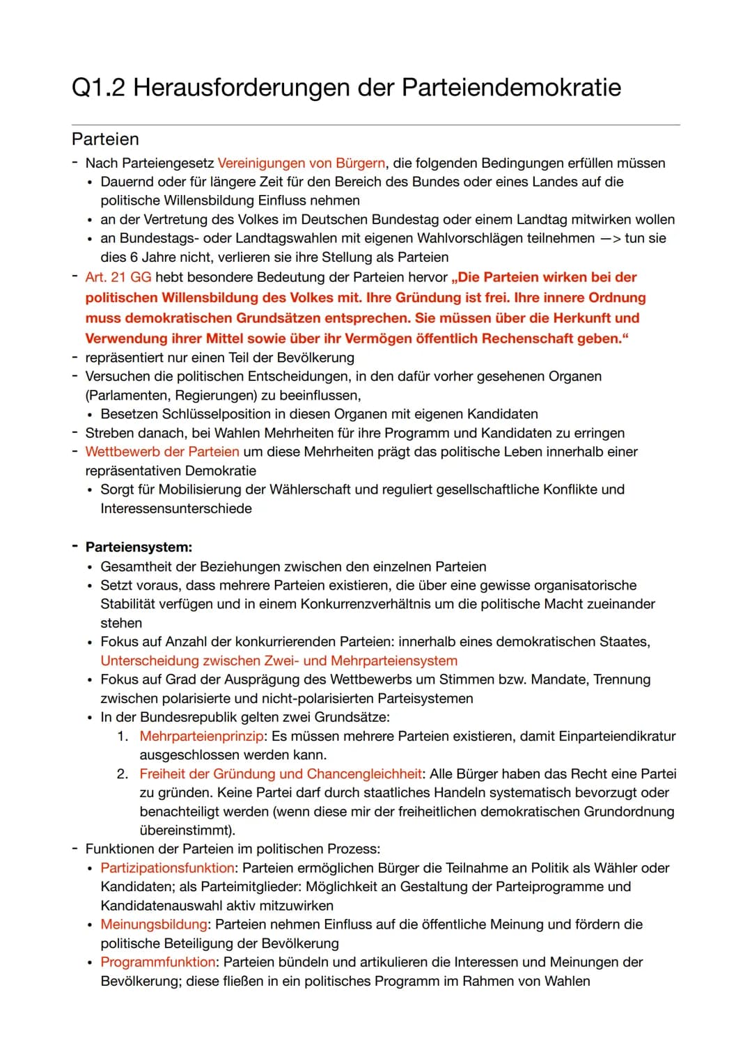 Q1.1 Verfassung und Verfassungswidrigkeit
Strukturprinzipien des Grundgesetzes
Auf einen Blick
Grundrechte (Art. 1-19)
Bürgerrechte
(nur für