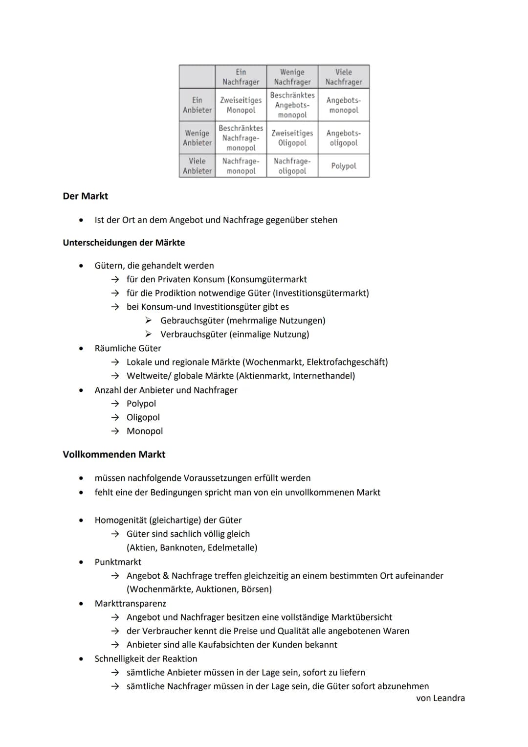 Marktformen
Polypol:
→Viele Anbieter und viele Nachfrager
(Obst & Gemüse Händler)
→Viele bieten dasselbe gut an
→Bestmöglicher Preis aus Kun