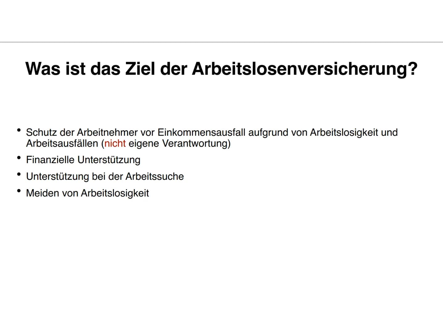Die
Arbeitslosenversicherung
Die fünf Säulen der Sozialversicherung ●
●
●
Inhaltsverzeichnis
Arbeitslosenversicherung
Was ist das Ziel der A
