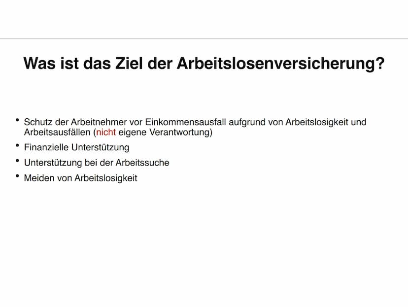 Die
Arbeitslosenversicherung
Die fünf Säulen der Sozialversicherung ●
●
●
Inhaltsverzeichnis
Arbeitslosenversicherung
Was ist das Ziel der A