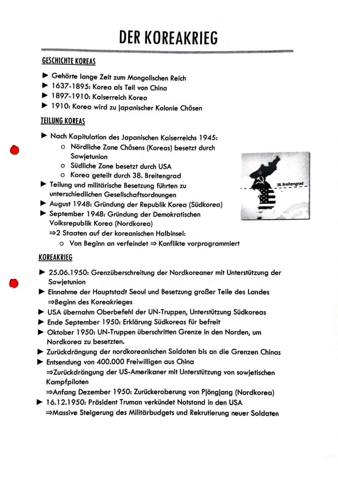 DER KOREAKRIEG
GESCHICHTE KOREAS
► Gehörte lange Zeit zum Mongolischen Reich
► 1637-1895: Korea als Teil von China
► 1897-1910: Kaiserreich 