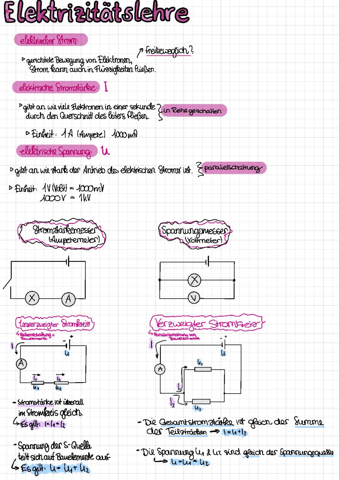 Physik Elektrizität 