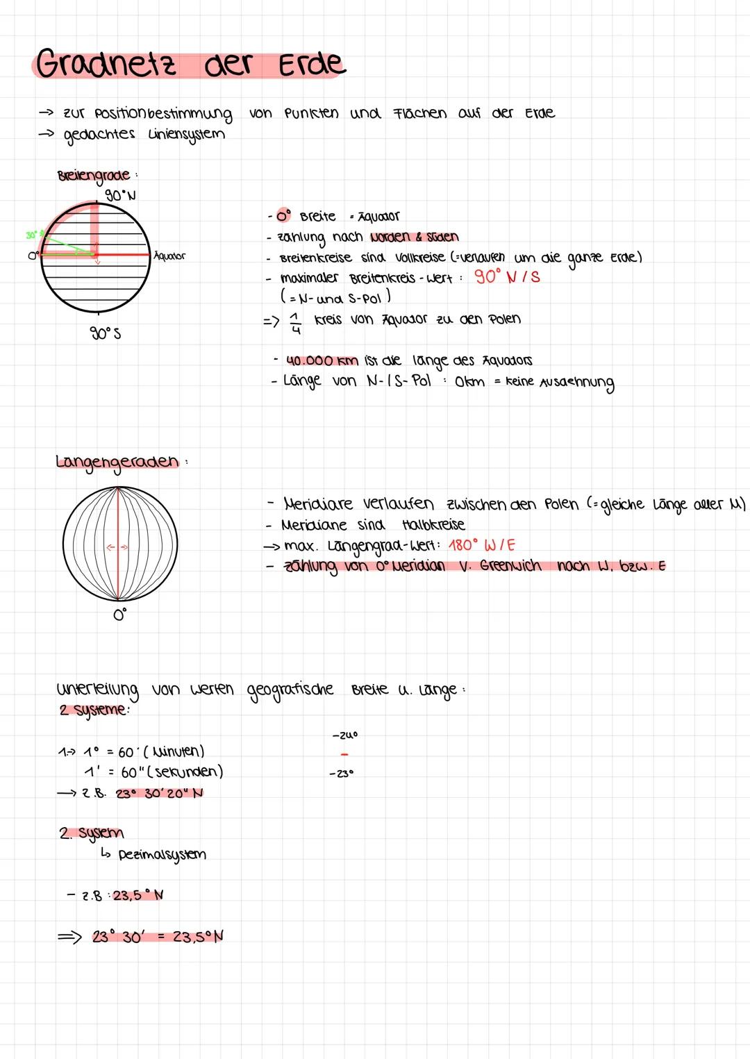 30
Gradnetz der Erde
→ zur Position bestimmung von Punkten und Flächen auf der Erde
→gedachtes Liniensystem
Breitengrade
90°N
90°S
Langenger