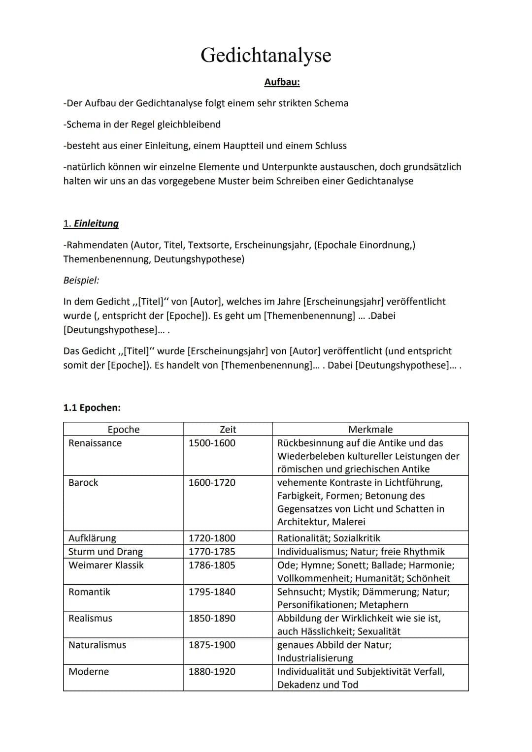 Gedichtanalyse
Was ist überhaupt eine Gedichtanalyse?
Unter Gedichtanalyse lässt sich im weiteren Sinne lässt sich jede systematische,
verst