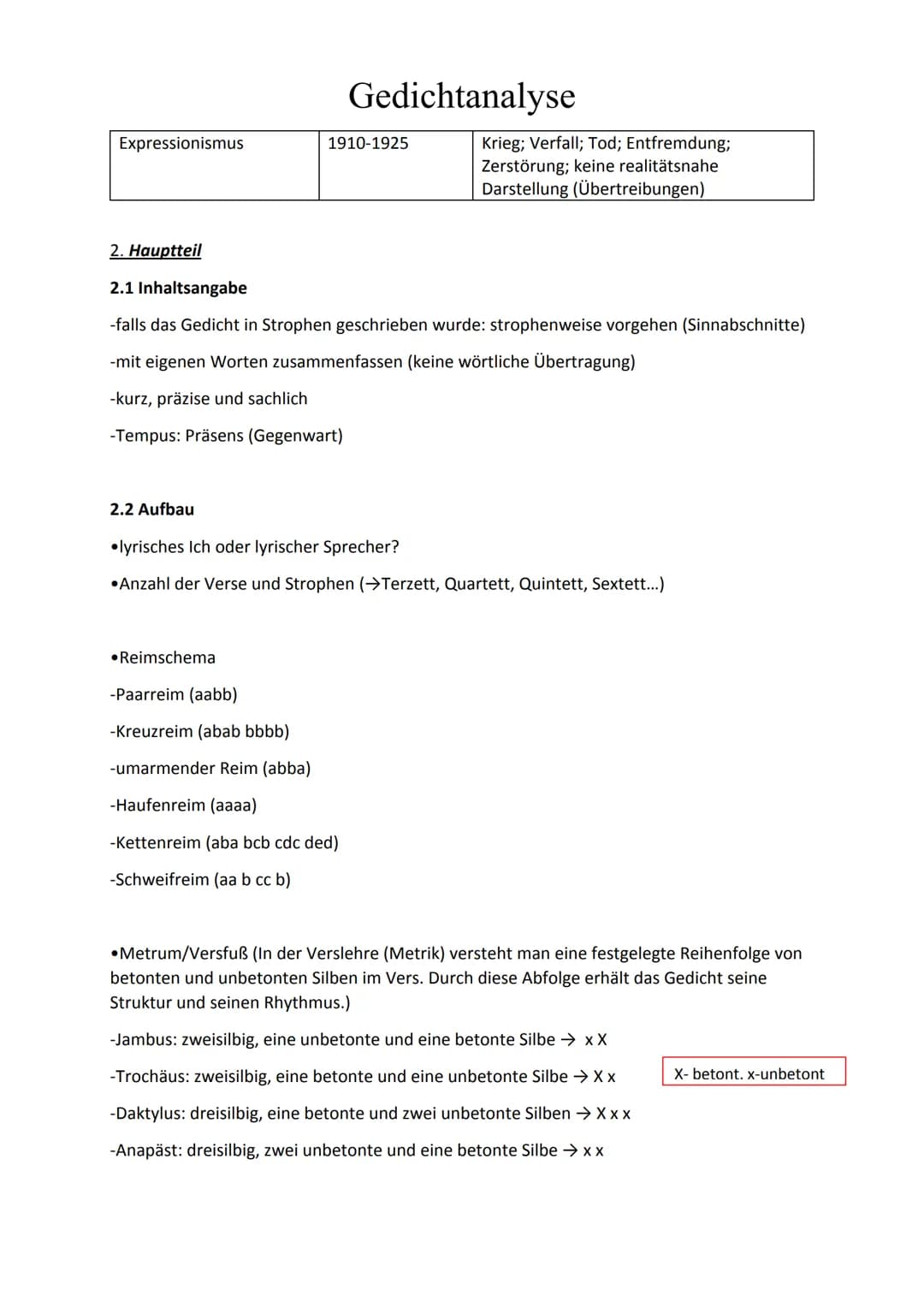 Gedichtanalyse
Was ist überhaupt eine Gedichtanalyse?
Unter Gedichtanalyse lässt sich im weiteren Sinne lässt sich jede systematische,
verst