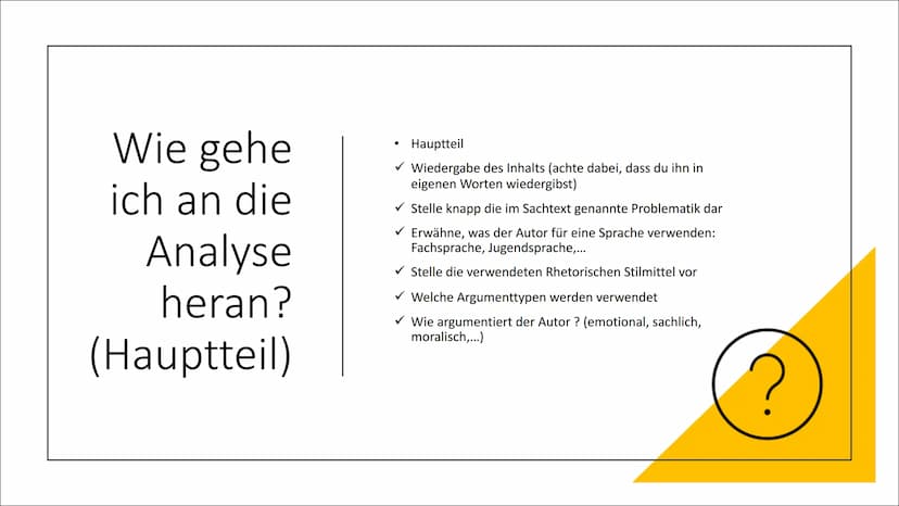 Sachtext Analyse Gliederung
der
Präsentation
●
●
●
Was sind eigentlich Sachtexte ?
Die einzelnen Schritte zu einer
Analyse
Formulierungshilf