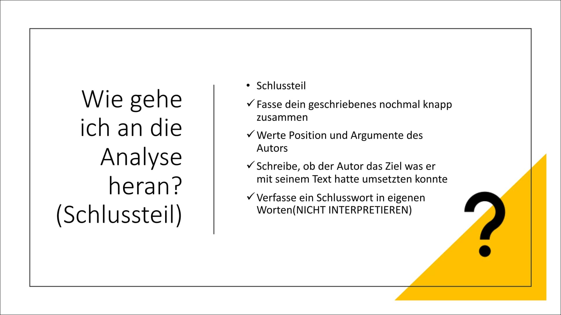 Sachtext Analyse Gliederung
der
Präsentation
●
●
●
Was sind eigentlich Sachtexte ?
Die einzelnen Schritte zu einer
Analyse
Formulierungshilf