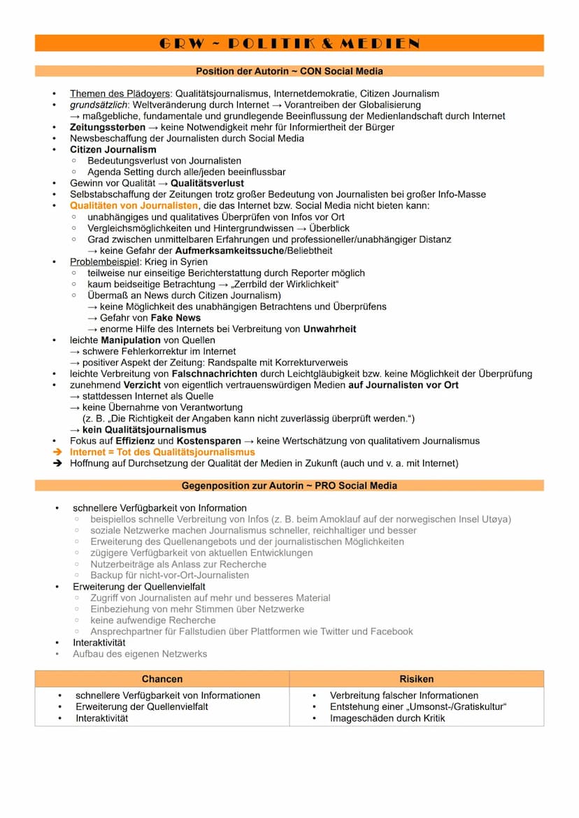 O
Verankerung in Art. 5 GG
unabdingbar für eine demokratische Staatsordnung
Garantieren der freien Meinungsbildung der Öffentlichkeit
Freihe