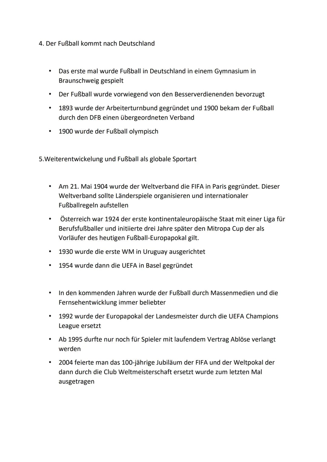 Handout
1. Der Grundstein des Fußballs
Die ersten Anfänge vom Fußball sollen schon im 3. Jahrhundert v. Chr. in China
gewesen sein
●
2.Die V