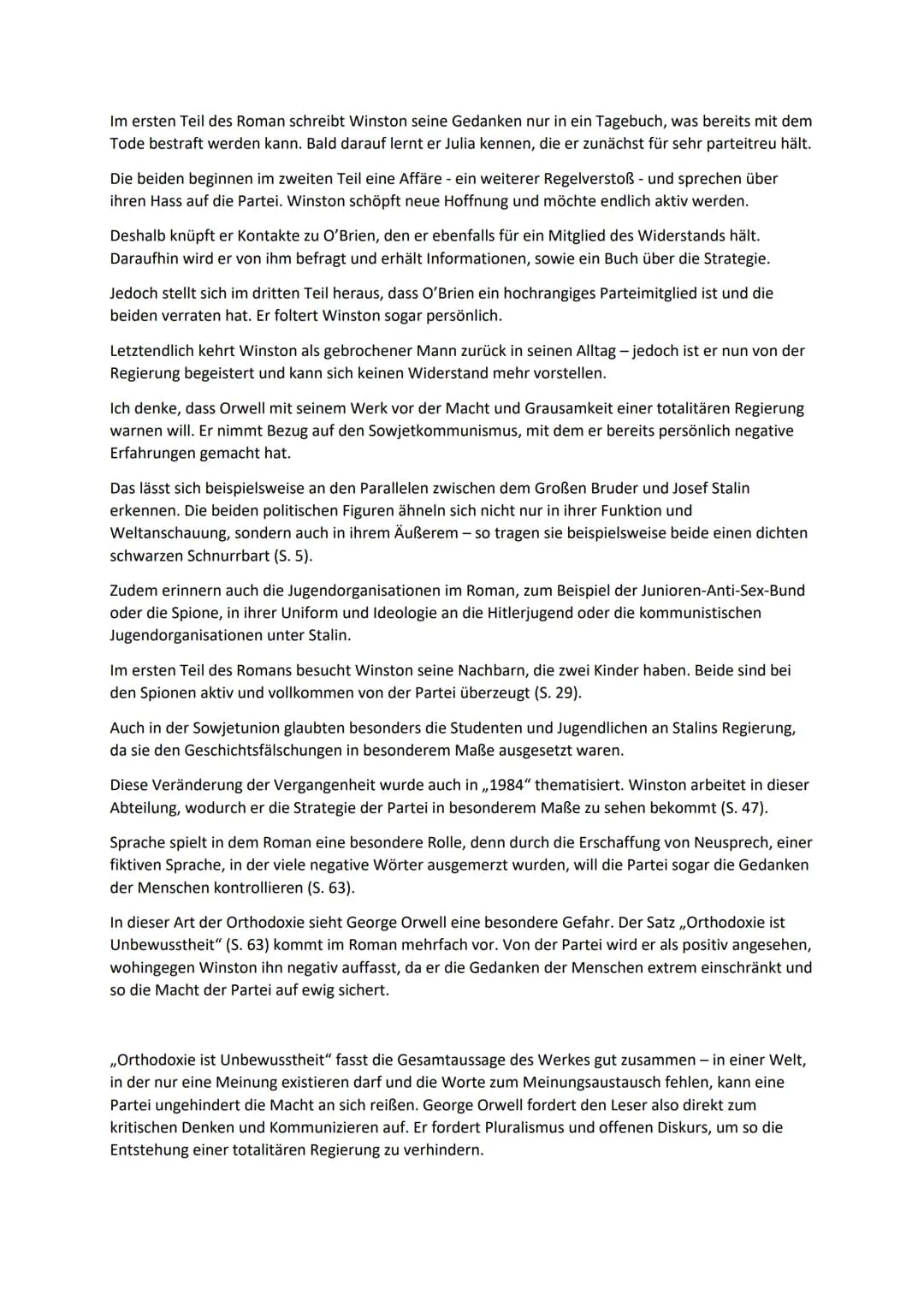 1984 - VOLLSTÄNDIGE Analyse
1984 von George Orwell (übersetzt von Holger Hanowell)
Handlungsübersicht, Charakterisierungen, zeitliche Einord