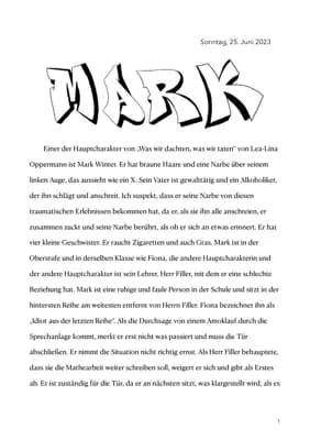 Know Charaktersierung von Mark „was wir dachten was wir taten“ thumbnail