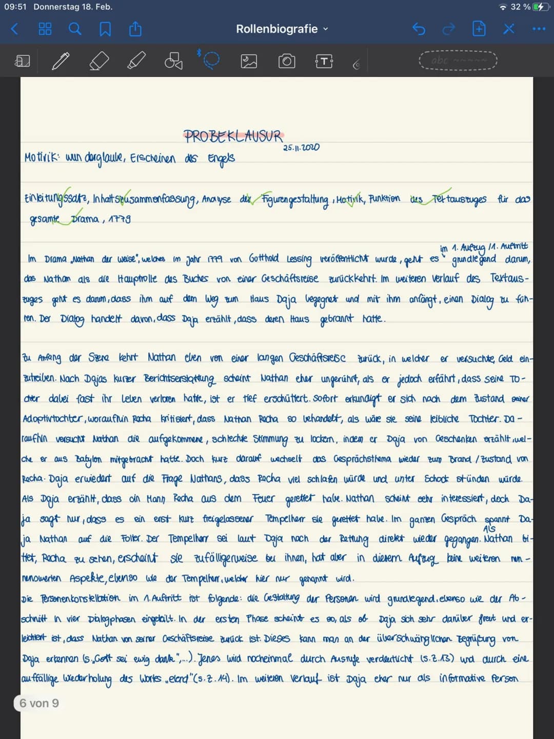 09:51 Donnerstag 18. Feb.
a
00
00
1
Textsorte: Drama / dramatisches Gedicht
1
exposition Stagung
WICHTIGES FÜR DIE ARBEIT
Entwicklung der Fi