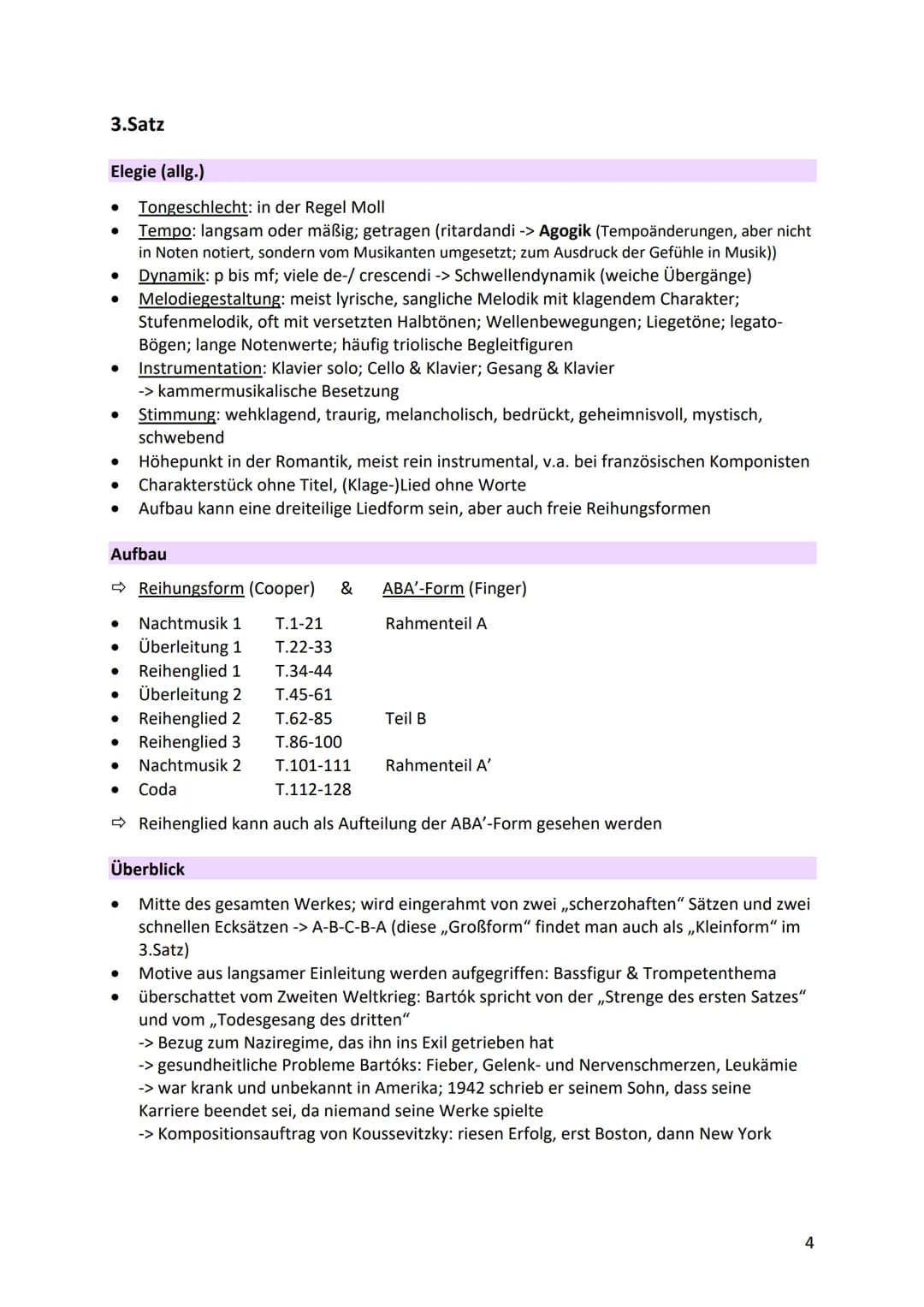 Bartók - Konzert für Orchester
1. Satz
Die langsame Einleitung
● ,,Material-Pool" für den anschließenden Teil
● Motiv 1: T.1-6/12-16 / 22-28