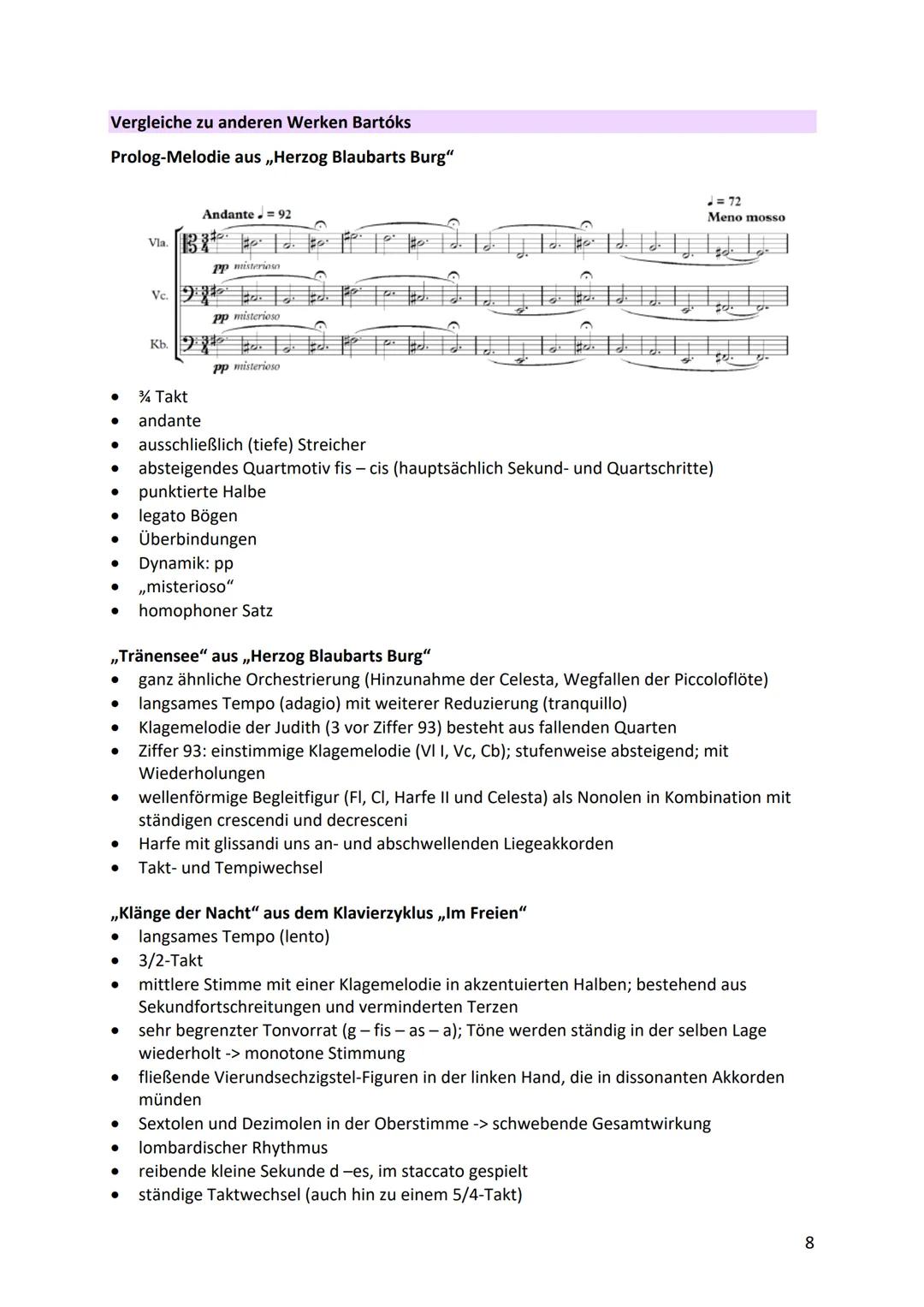 Bartók - Konzert für Orchester
1. Satz
Die langsame Einleitung
● ,,Material-Pool" für den anschließenden Teil
● Motiv 1: T.1-6/12-16 / 22-28