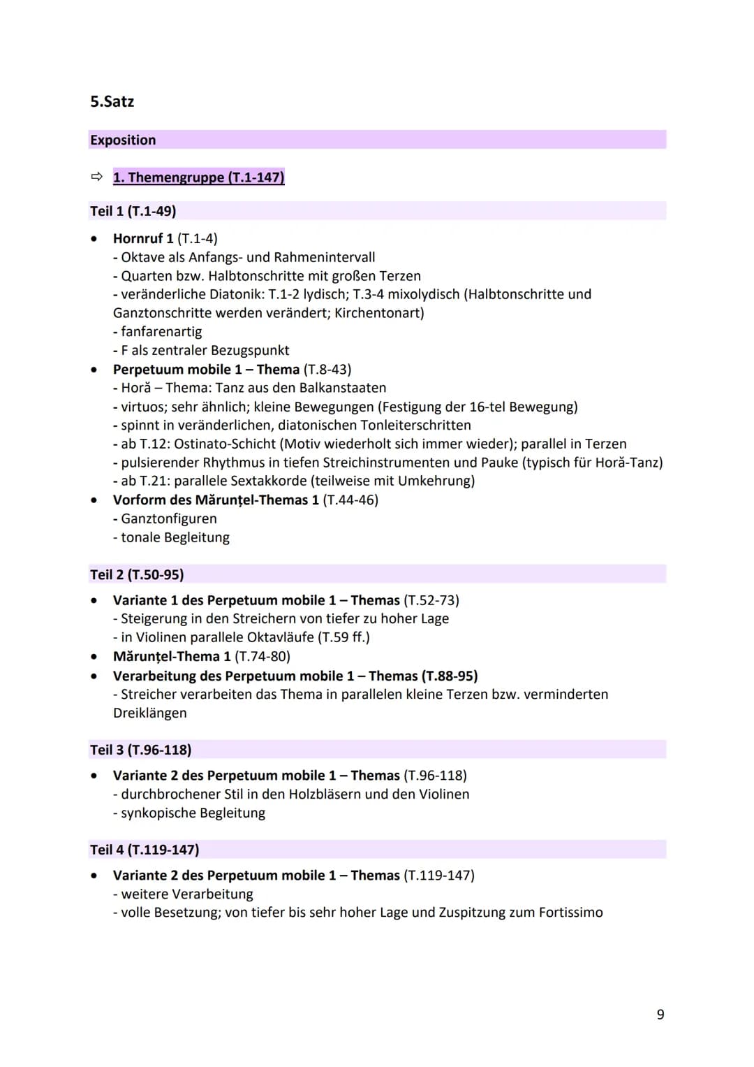 Bartók - Konzert für Orchester
1. Satz
Die langsame Einleitung
● ,,Material-Pool" für den anschließenden Teil
● Motiv 1: T.1-6/12-16 / 22-28