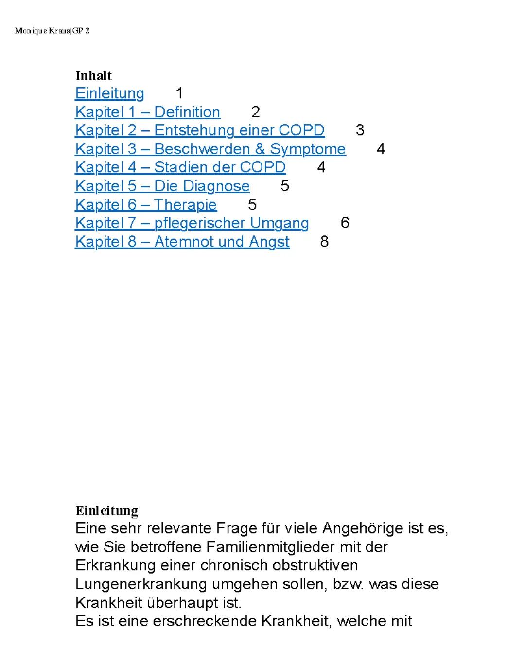 COPD Hausarbeit