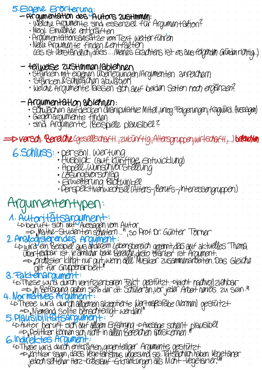 Textgebundene Erörterung:
1. Hinführung: - aktueller Anlass/historisches Ereignis
-eigene Erfahrung
-Rhet. /Grundsätzl. Frage zum Thema.
-Sp