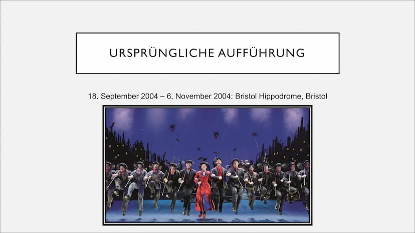 MARY POPPINS
Von
Tamara, Anna, Alex, Sarah, Alexa, Flo BUCH
Julian Fellowes CHOREOGRAFIE
Stephen Mear ●
●
MUSIK UND LIEDTEXTE
HAUPTMUSIK
Ric