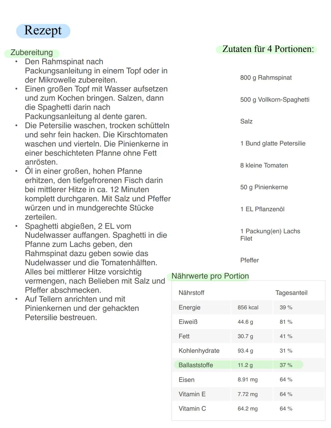 Ballaststoffe im Überblick
Definition: Ballaststoffe sind unverdauliche
Nahrungsbestandteile aus der Gruppe der Kohlenhydrate
Formen: wasser
