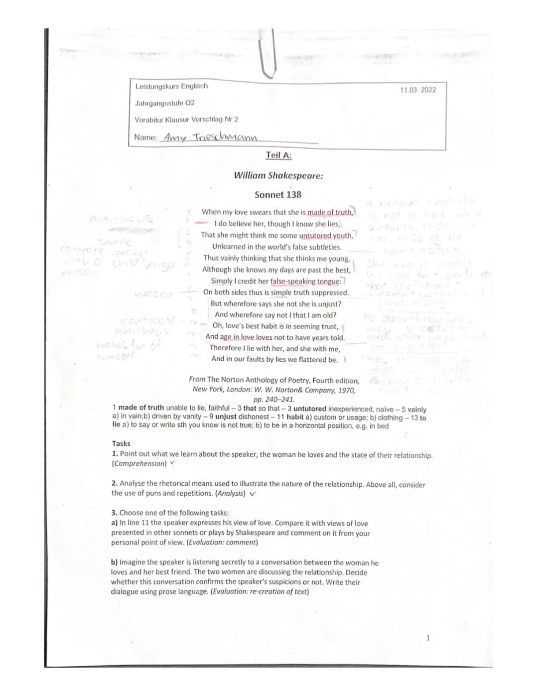Easy Analysis of Shakespeare's Famous Sonnets: From Sonnet 18 to Sonnet 130