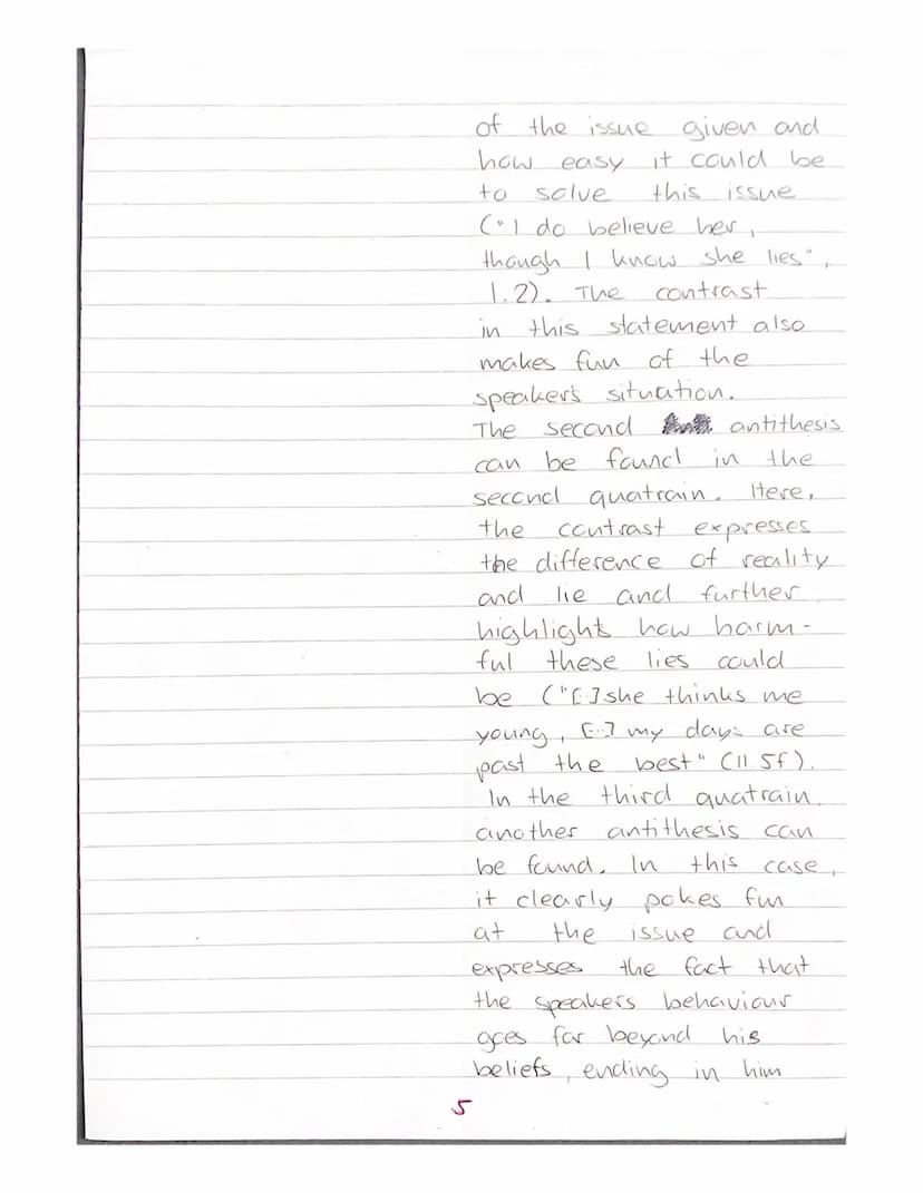 Leistungskurs Englisch
Jahrgangsstufe Q2
Vorabitur Klausur Vorschlag Nr 21
Name: Amy Trieschmann
Simile
compare specker
MURSSON
Antithesis
m