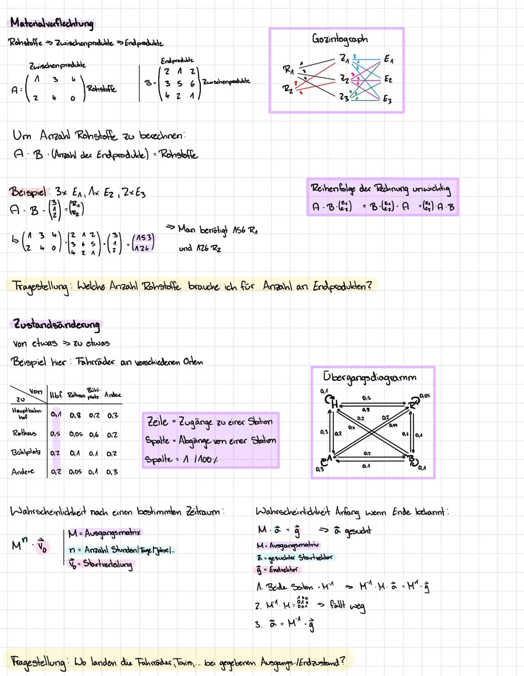 Definition
Eine rechteckige, von zwei Klammern eingeschlossene Anordnung
mit m Zeilen und n Spalten heißt mxn - Matrix
M =
m= Zeile
ала алг 