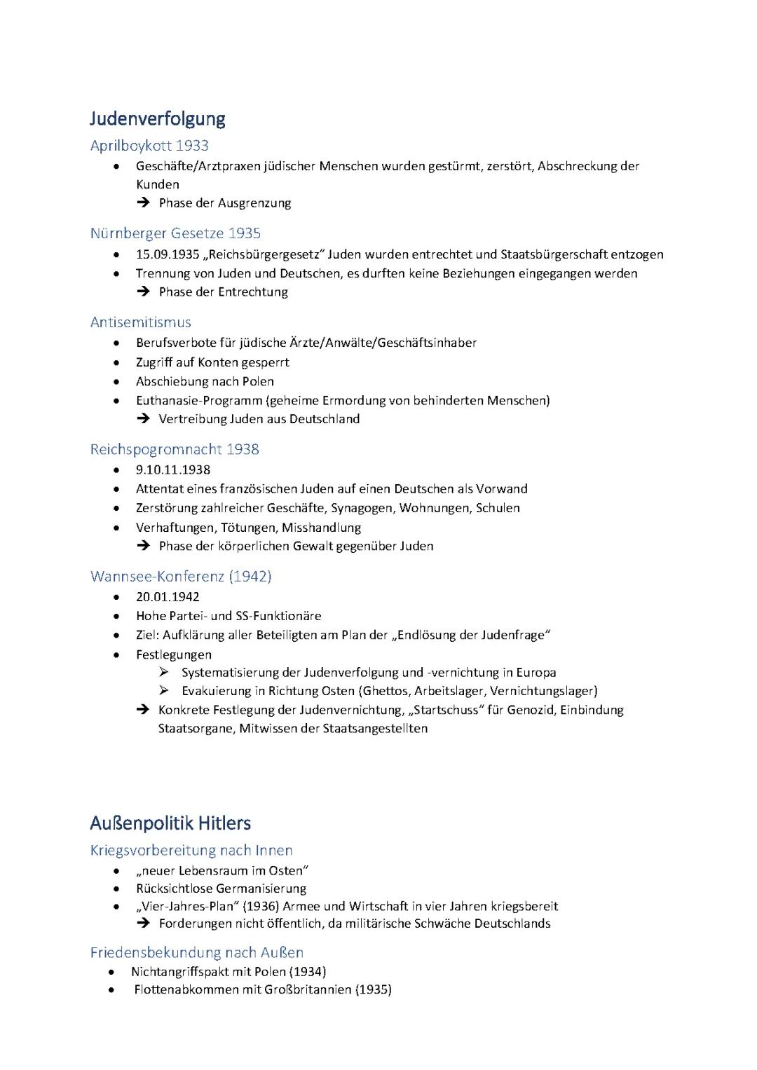 Hitlers Außenpolitik und die Judenverfolgung im Zweiten Weltkrieg