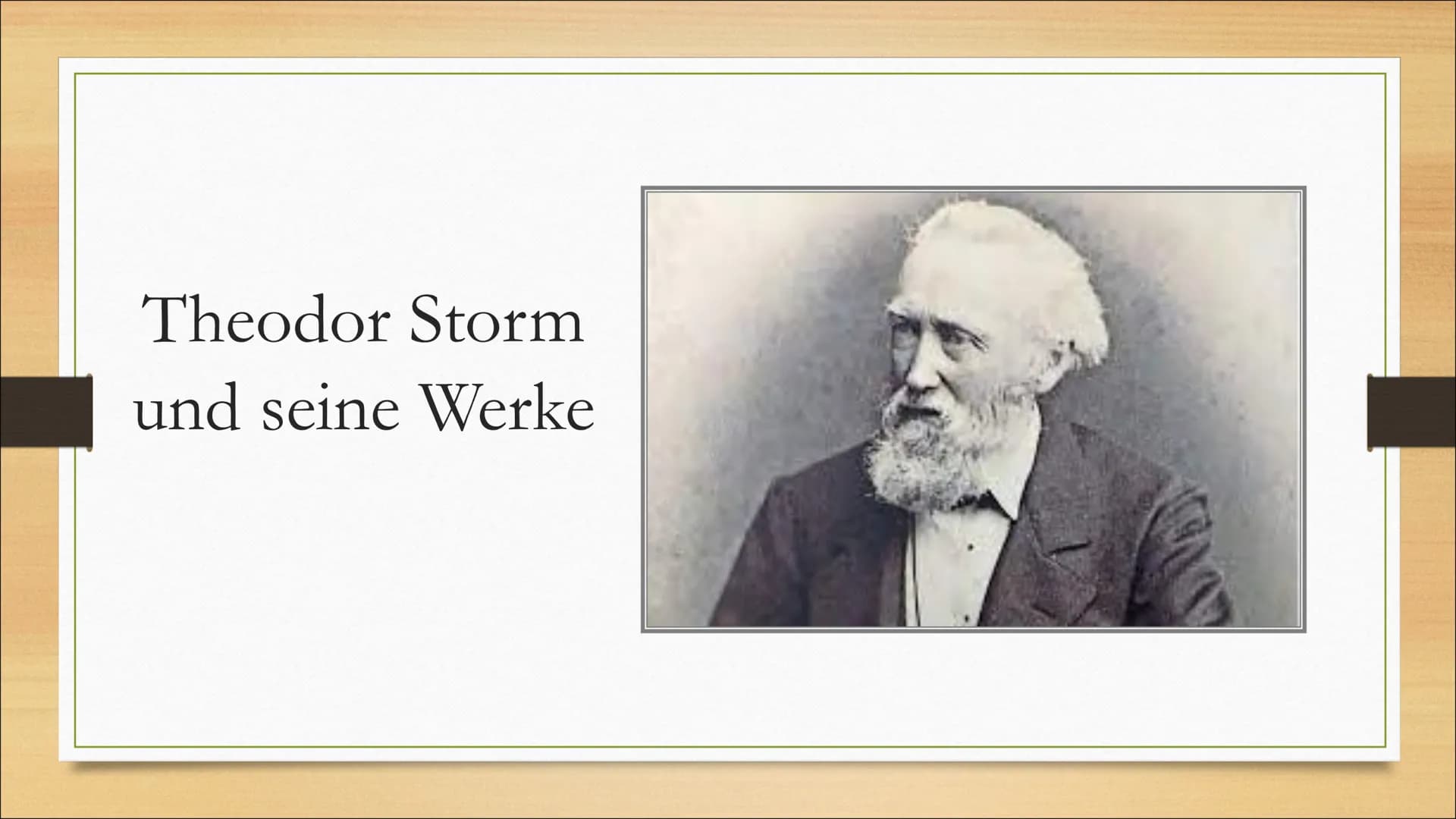 Theodor Storm
und seine Werke ●
●
Grundinformationen
Familie
Bildung
Weiteres Leben
Die Bekanntesten Werke
Gliederung • Name: Hans Theodor W