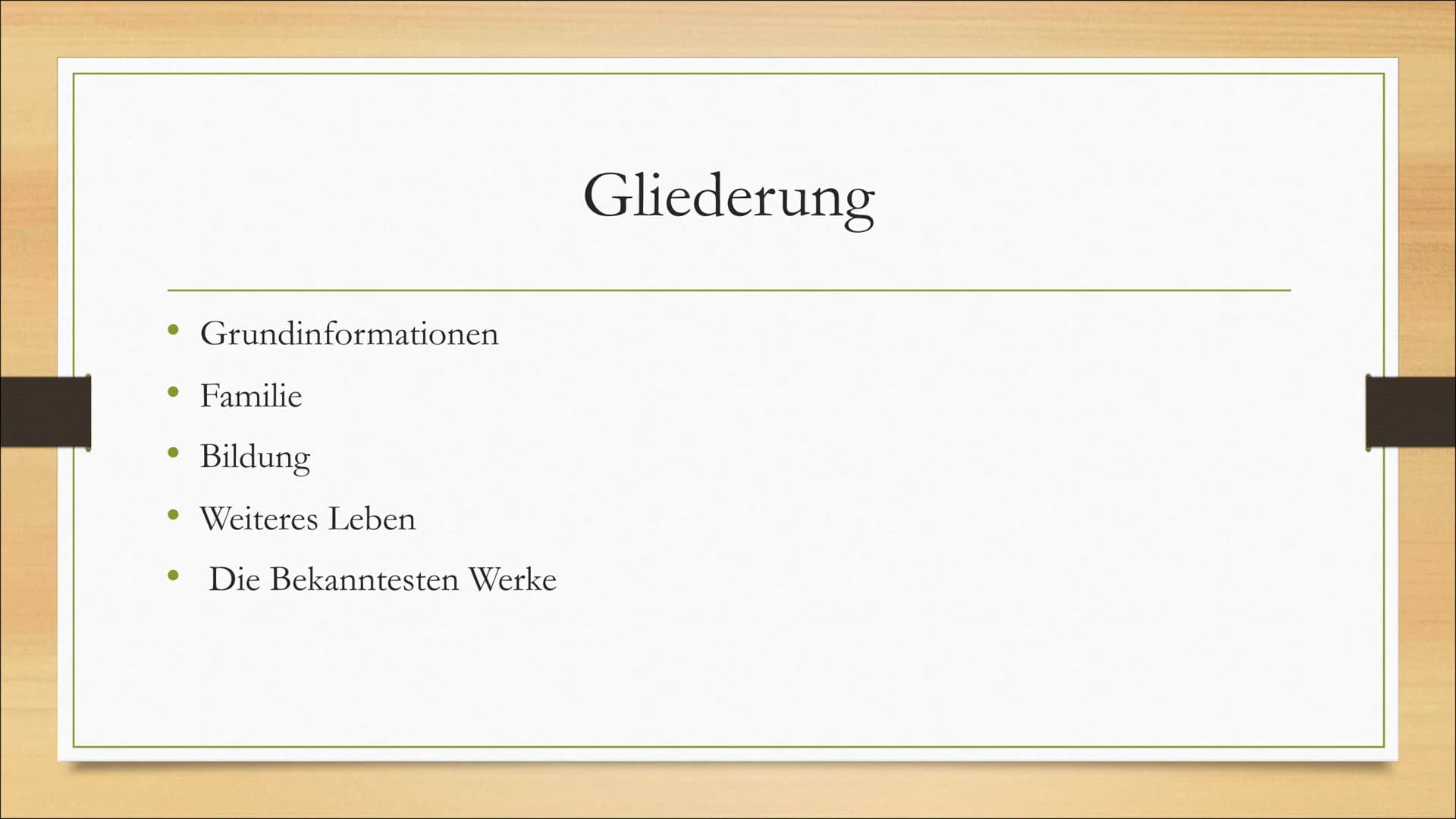 Theodor Storm
und seine Werke ●
●
Grundinformationen
Familie
Bildung
Weiteres Leben
Die Bekanntesten Werke
Gliederung • Name: Hans Theodor W