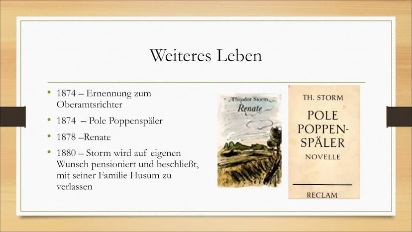 Theodor Storm
und seine Werke ●
●
Grundinformationen
Familie
Bildung
Weiteres Leben
Die Bekanntesten Werke
Gliederung • Name: Hans Theodor W