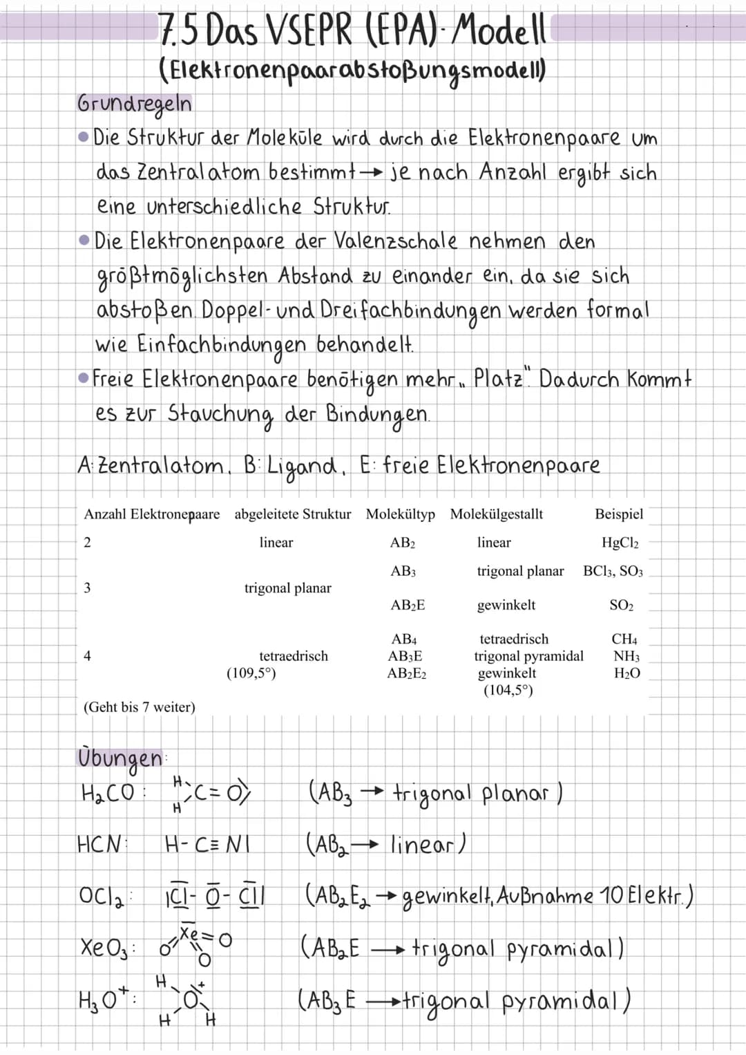 <h2 id="elektronenpaarabstoungsmodelldefinition">Elektronenpaarabstoßungsmodell Definition</h2>
<p>Das Elektronenpaarabstoßungsmodell (EPA-M