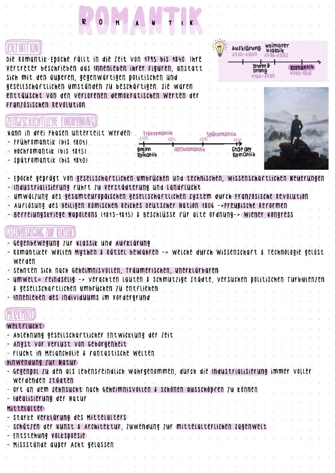 Romantik - Literaturepoche