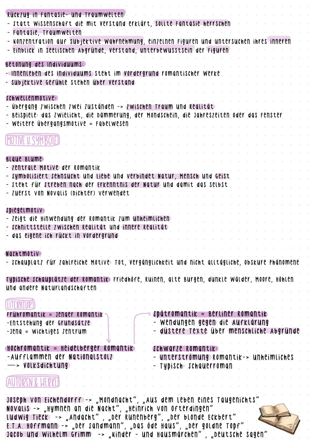ROMANTIK
DEFINITION
Die Romantik-Epoche fällt in die zeit von 1795 bis 1840. Thre
vertreter beschrieben das Innenleben ihrer Figuren, anstat