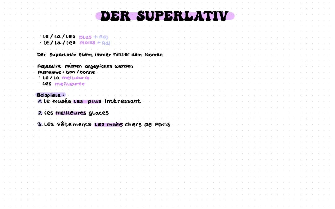 Der Superlativ-Französisch