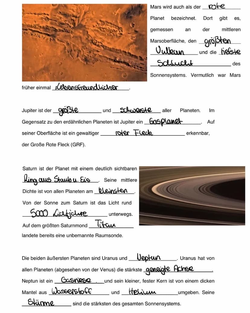 1. Das Planetensystem
асей
In unserem Sonnensystem gibt es
davon. Sie alle kreisen um
Sonnensystem sind vor etwa
gemeinsam entstanden.
die S