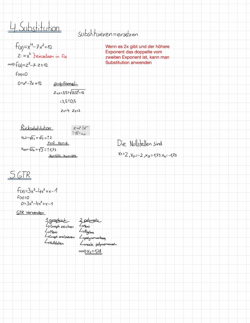 1. Quadratische Funktionen (p-q- Formel)
O=x²-4x-21
Nullstellen berechnen
X1₁,2 = -√²+21
= 2 ± √√√4+21
= 2 ± √√25
X₂₁= 7 X₂=-3
2. Nullstelle