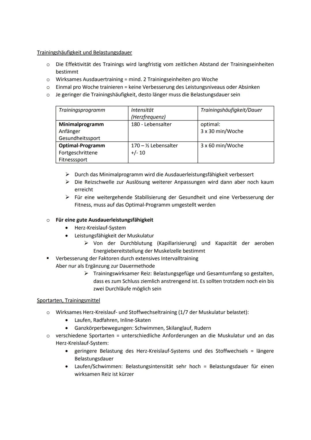 # Sport Thema Ausdauer

Begriffe

*   Aerob: Sauerstoffzufuhr und -verbrauch sind ausgeglichen
*   Anaerob: Sauerstoffverbrauch ist höher al