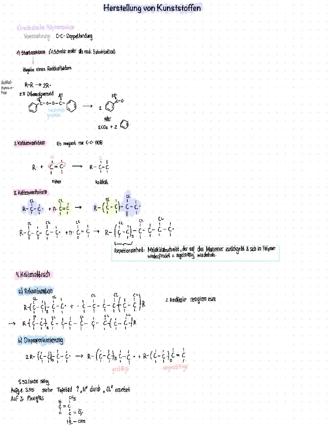 Einfach erklärt: Radikalische Polymerisation und Polykondensation