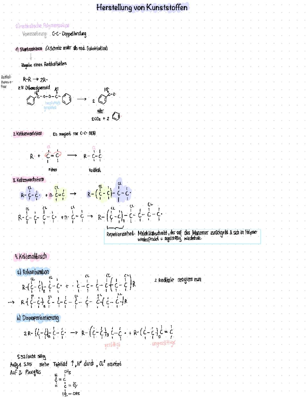 Einfach erklärt: Radikalische Polymerisation und Polykondensation