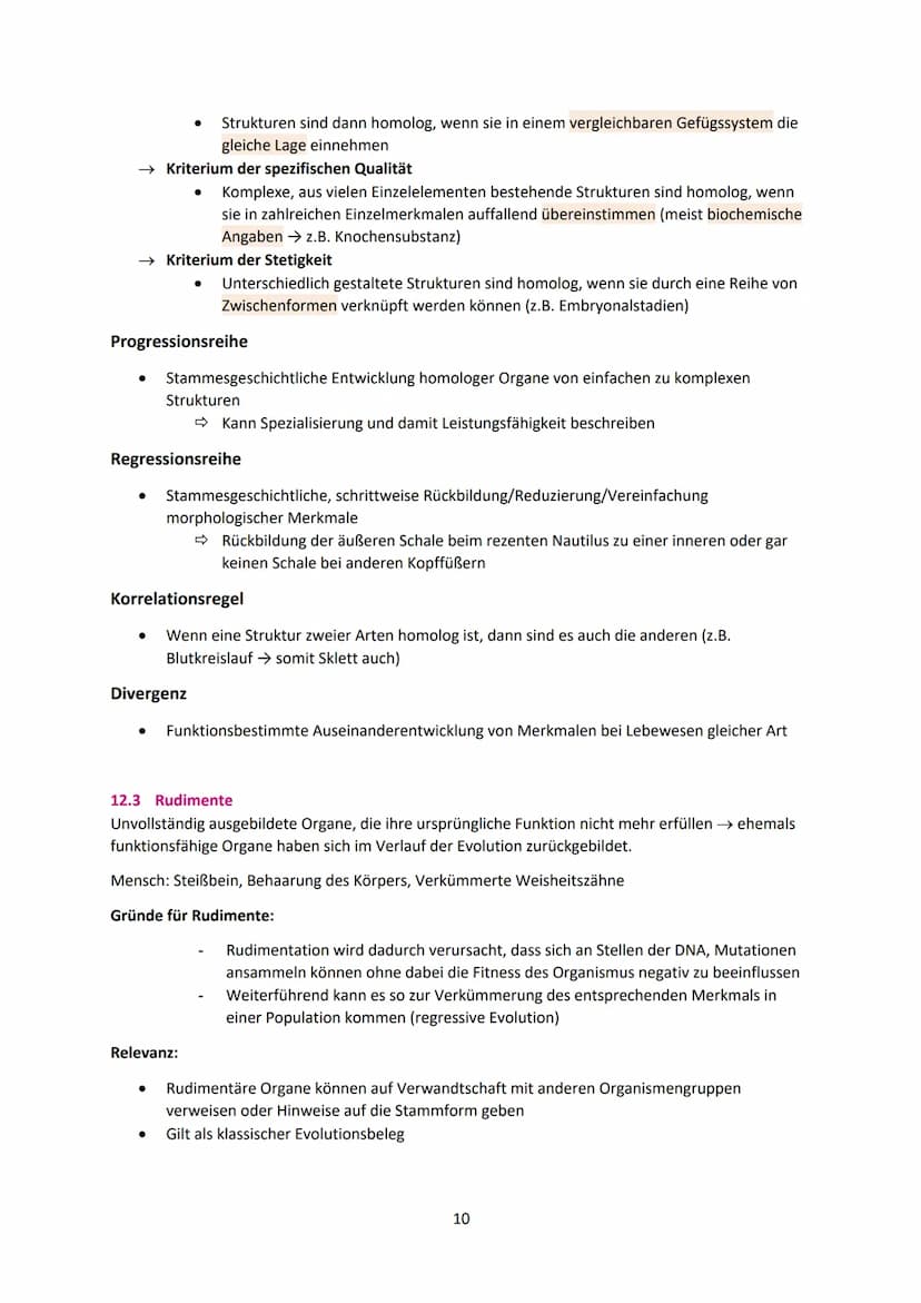 Evolution
1 Fossilien
1. Körperfossilien
2. Sedimentfossilien
3. Abdruckfossilien
4. Spurenfossilien
● Geben Aufschluss über Fortbewegung un