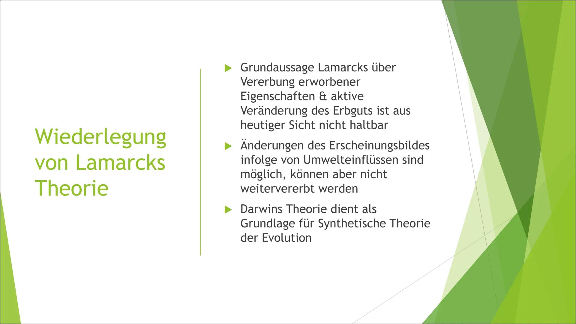 Die Evolution
Theorien nach Darwin und Lamarck Inhaltsverzeichnis
► Theorie der Artkonstanz
Definition: Art
Biographie von Lamarck & Darwin
