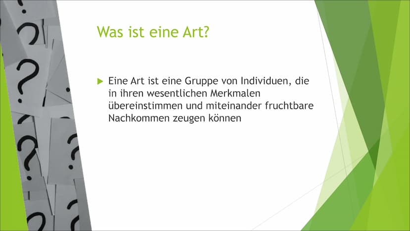 Die Evolution
Theorien nach Darwin und Lamarck Inhaltsverzeichnis
► Theorie der Artkonstanz
Definition: Art
Biographie von Lamarck & Darwin
