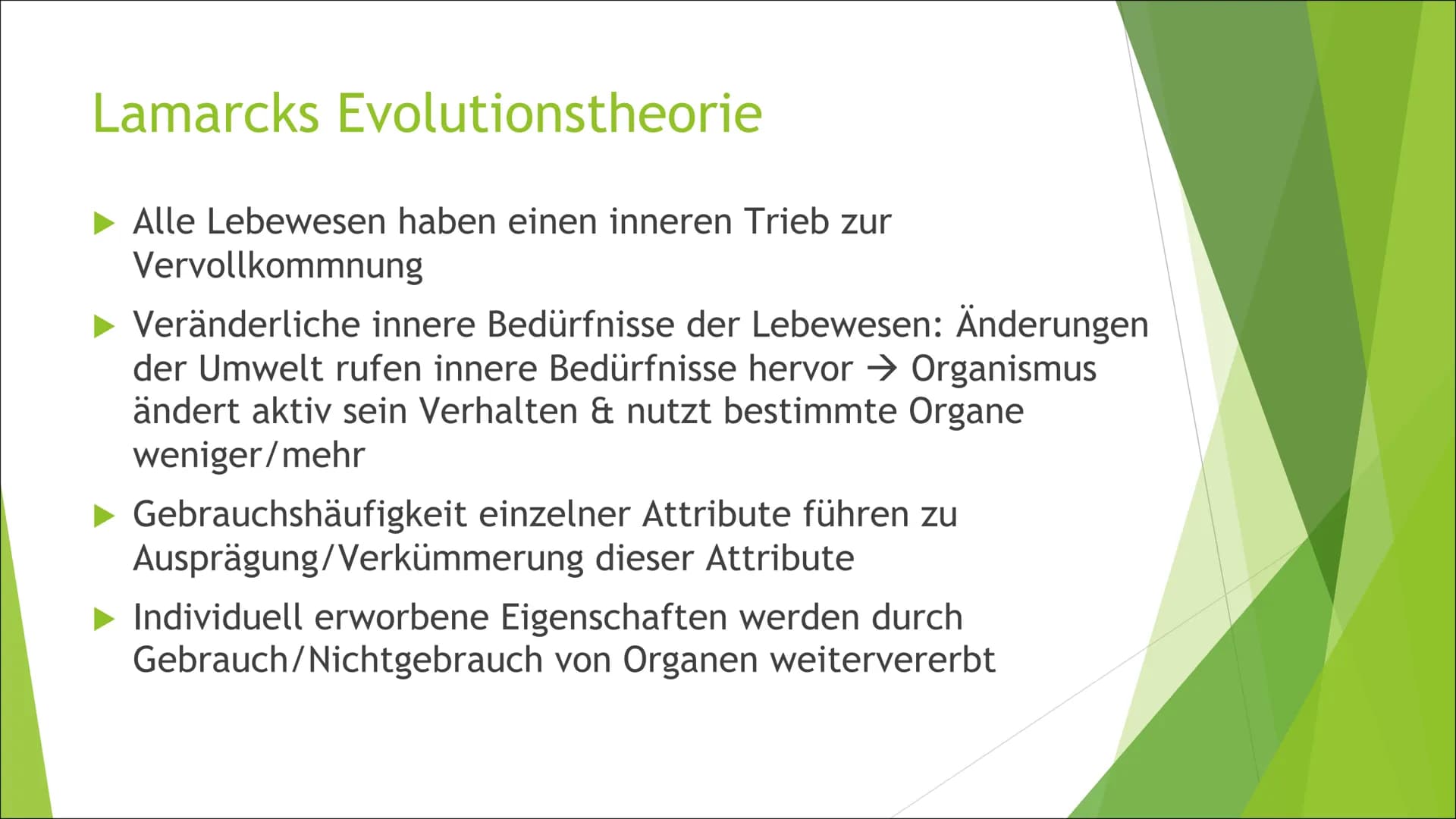 Die Evolution
Theorien nach Darwin und Lamarck Inhaltsverzeichnis
► Theorie der Artkonstanz
Definition: Art
Biographie von Lamarck & Darwin
