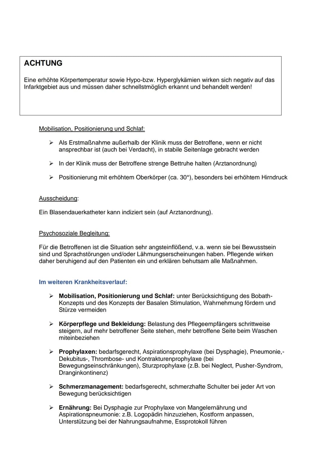 Definition:
Bei einem Schlaganfall treten plötzlich (,,schlagartig") Symptome wie Hemiplegie
(Halbseitenlähmung), Bewegungs-, Sprach- und Be