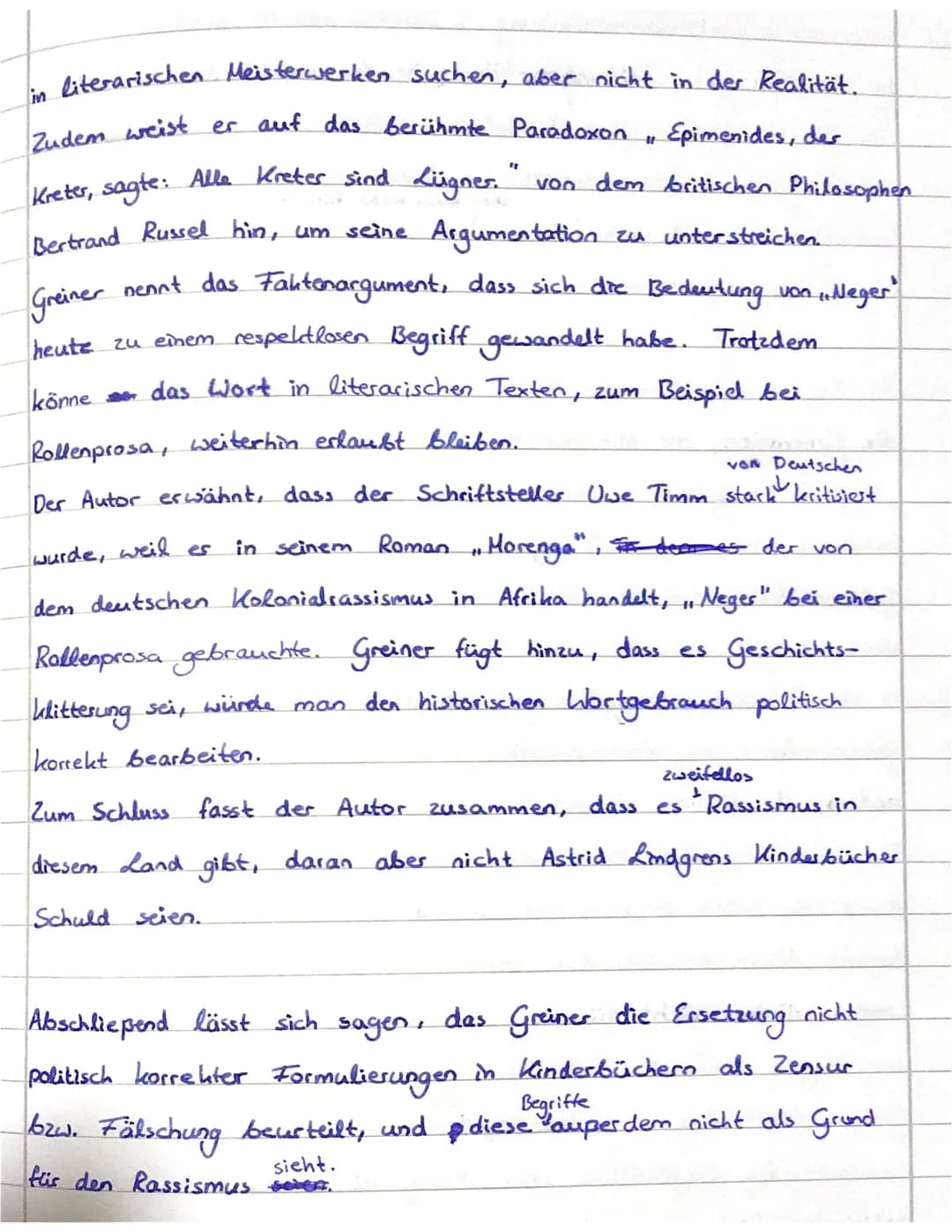 
<p>In seinem Kommentar "Die kleine Hexenjagd", der am 21.01.2013 in der Zeit veröffentlicht wurde, vertritt Ulrich Greiner die Meinung, das