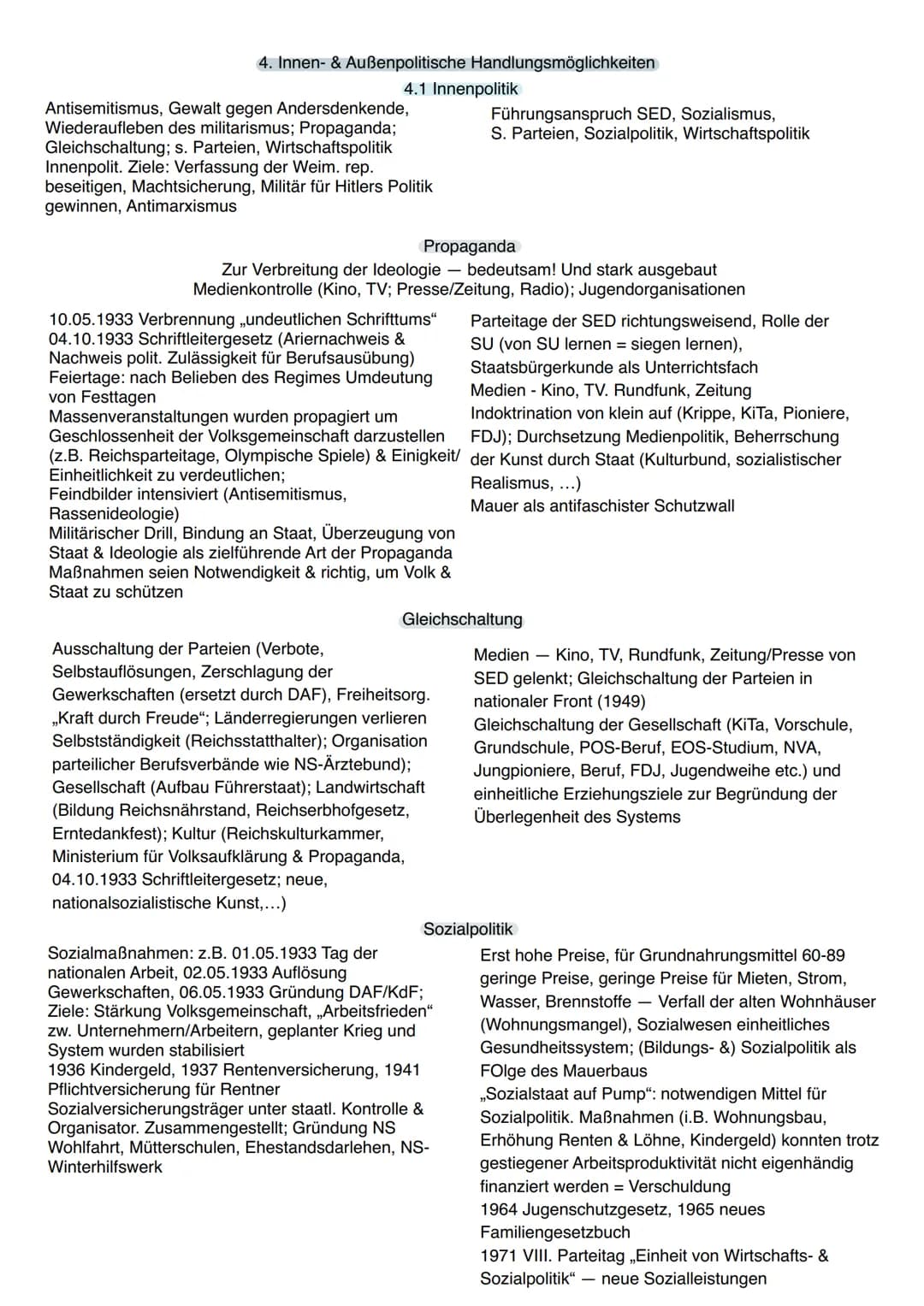 Diktaturenvergleich
NS-Diktatur (Adolf Hitler, NSDAP)
12 Jahre (30.01.1933 bis 02.09.1945
1. zeitliche Dauer
Aus Demokratie, Scheitern der W